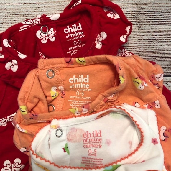 (20% OFF 4+)A60 Carter’s infant rompers 0-3mos - Picture 2 of 2